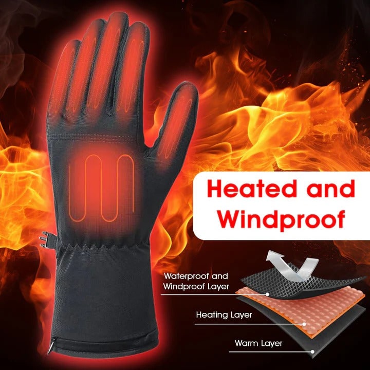 Rechargeable Heated Glove Liners and Mitten with Adjustable Temperature and Battery Pocket - Image 5