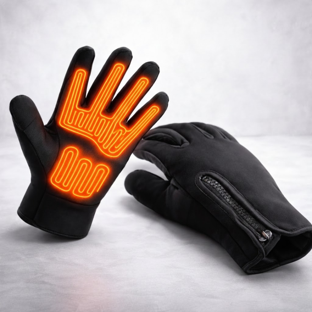 Rechargeable Heated Gloves for Skiing with Waterproof Touchscreen and Thermal Grip - Image 1