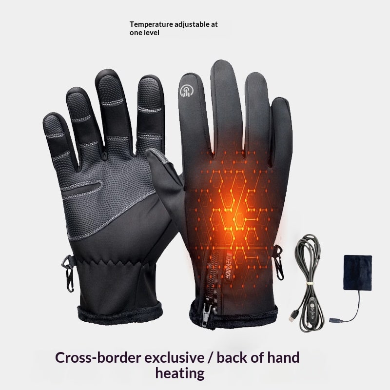 Rechargeable Heated Gloves with USB Power Touchscreen Compatible and Non-Slip Palm - Image 3