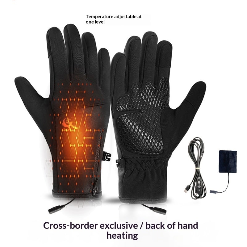 Rechargeable Heated Gloves with USB Power Touchscreen Compatible and Non-Slip Palm - Image 4