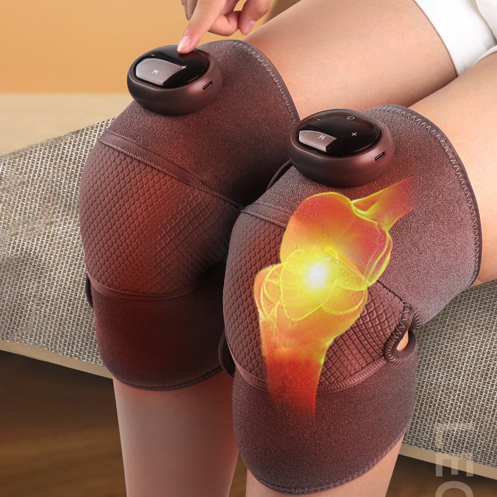 Rechargeable Heated Knee Massager and Wrap with Vibration Adjustable Heat and Digital Controls - Image 2