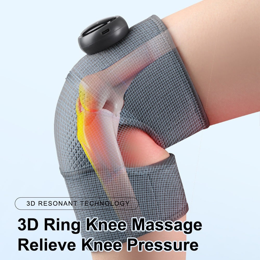 Rechargeable Heated Knee Massager and Wrap with Vibration Adjustable Heat and Digital Controls - Image 4