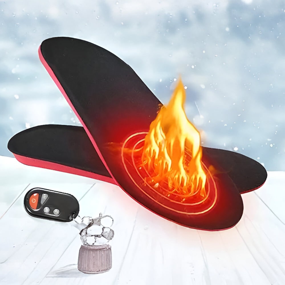 Rechargeable Heated Shoe Insoles with Wireless Remote Control and Arch Support - Image 2