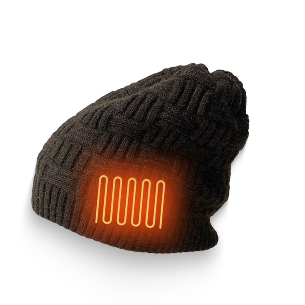Rechargeable Heated Winter Beanie Hat with Ear Flaps and 3400mah Battery Skull Cap - Image 6