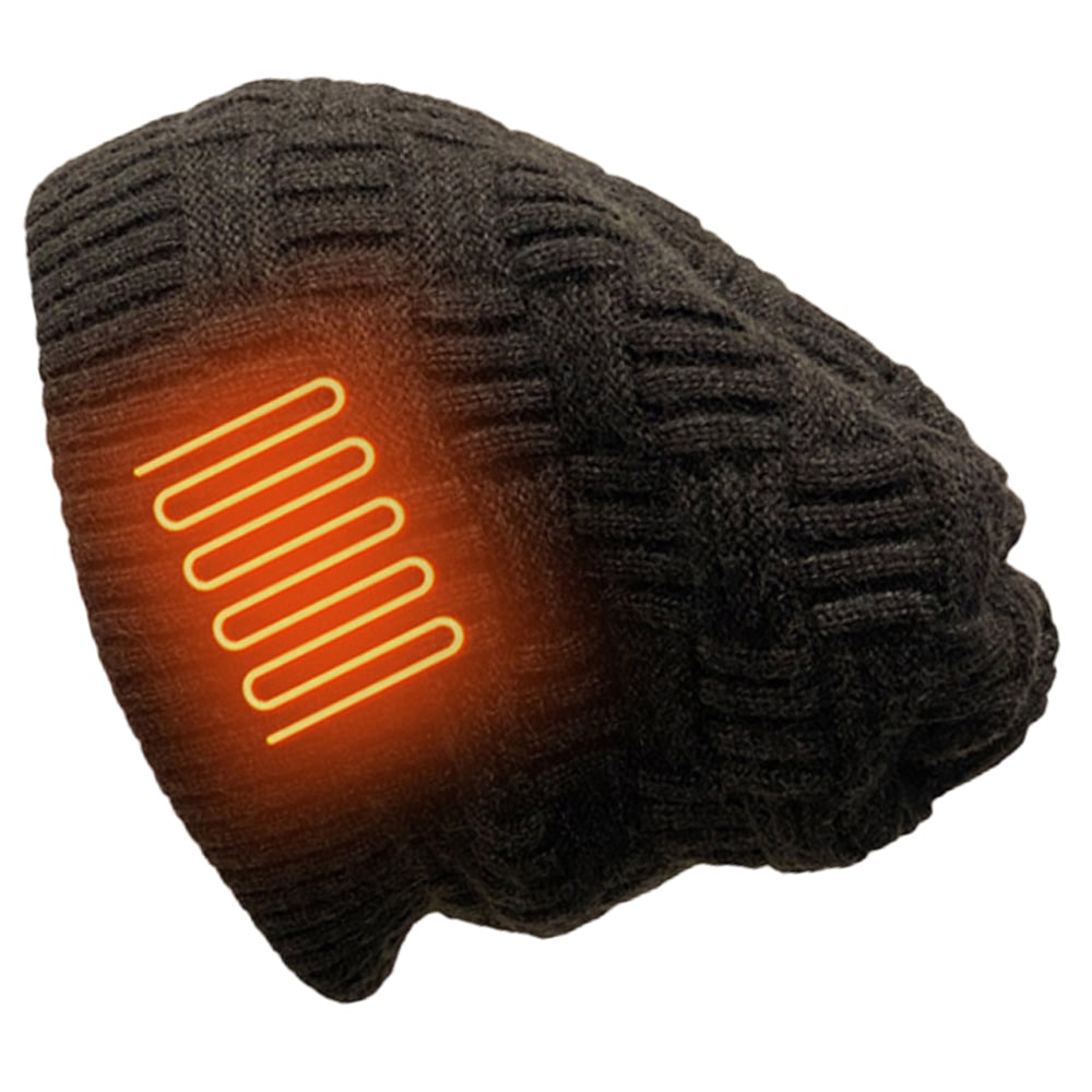 Rechargeable Heated Winter Beanie Hat with Ear Flaps and 3400mah Battery Skull Cap - Image 7