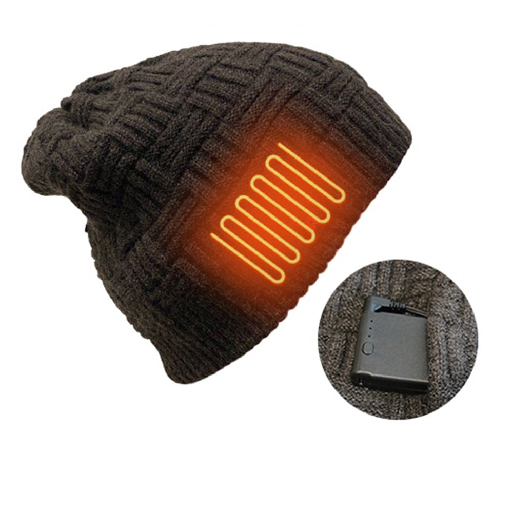Rechargeable Heated Winter Beanie Hat with Ear Flaps and 3400mah Battery Skull Cap - Image 8