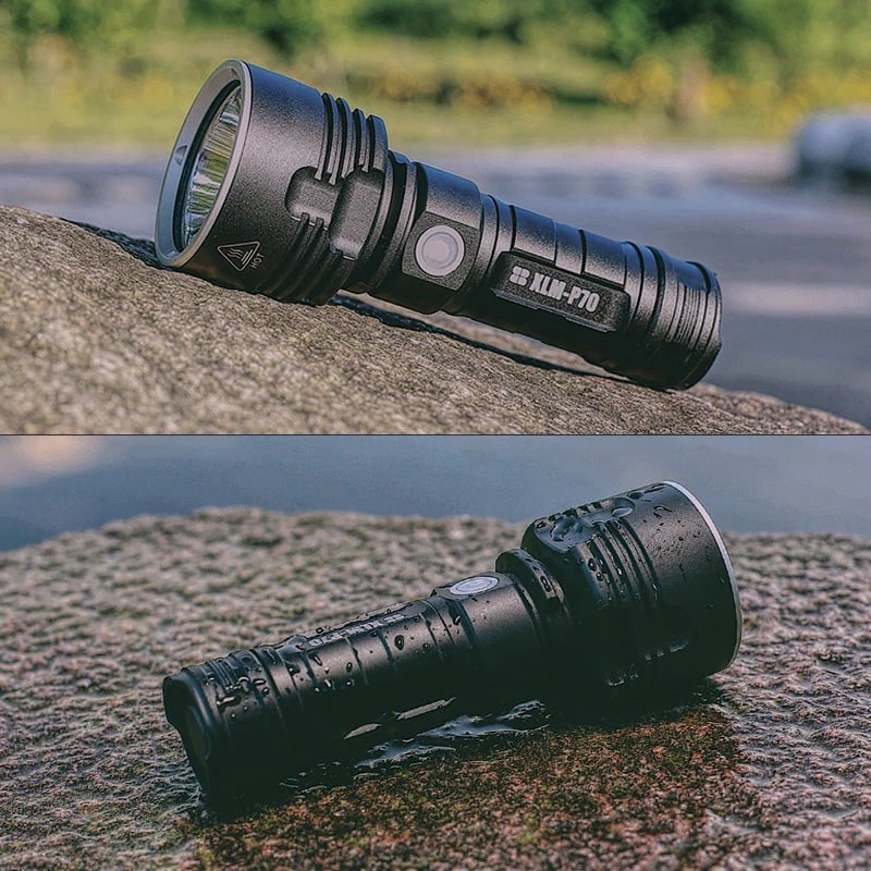 Rechargeable LED Flashlight and Torch with High Lumen Output Aluminum Alloy Body and Tactical Design - Image 10