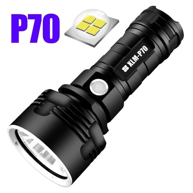 Rechargeable LED Flashlight and Torch with High Lumen Output Aluminum Alloy Body and Tactical Design - Image 2