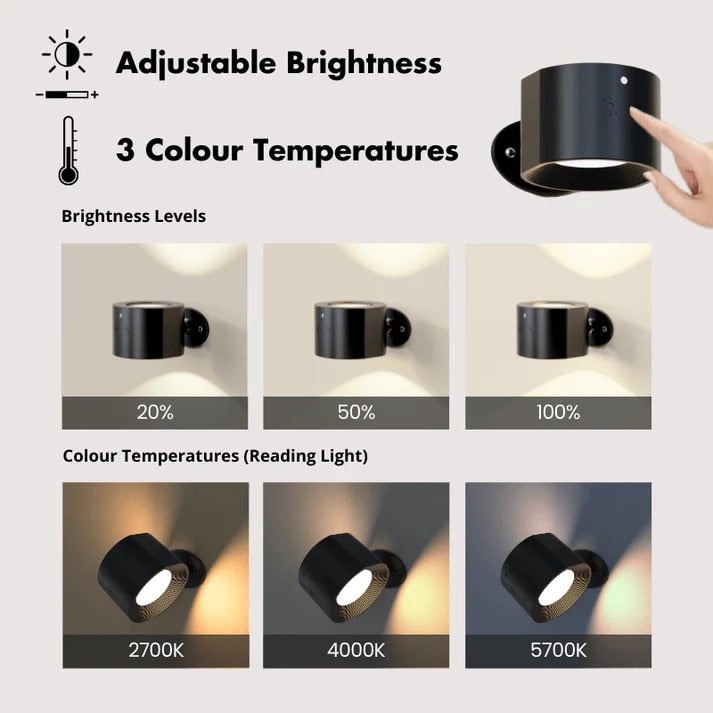 Rechargeable Wall Light and Battery Powered Sconce with Magnetic Mount and Remote Control - Image 5