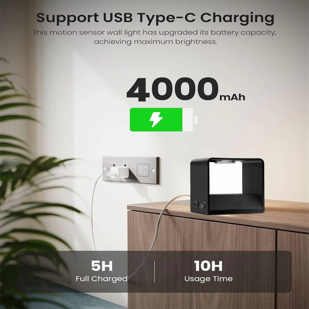 Rechargeable Wall Light Sconce with Motion Sensor Remote Control and Dimmable LED - Image 3