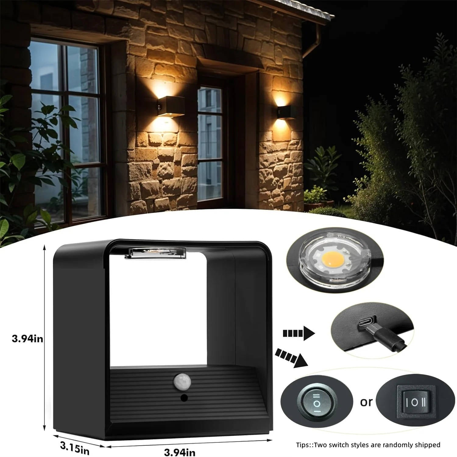 Rechargeable Wall Light Sconce with Motion Sensor Remote Control and Dimmable LED - Image 6