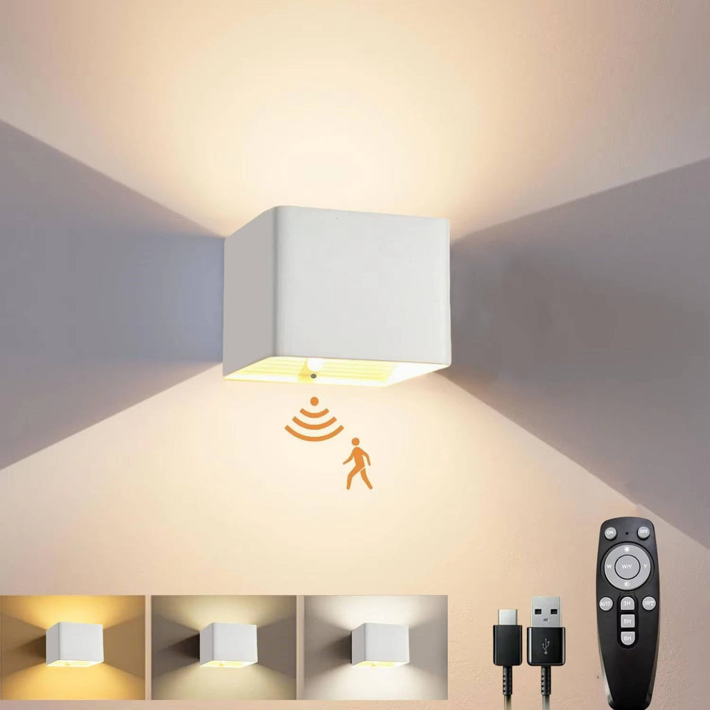 Rechargeable Wall Light Sconce with Motion Sensor Remote Control and Dimmable LED - Image 8