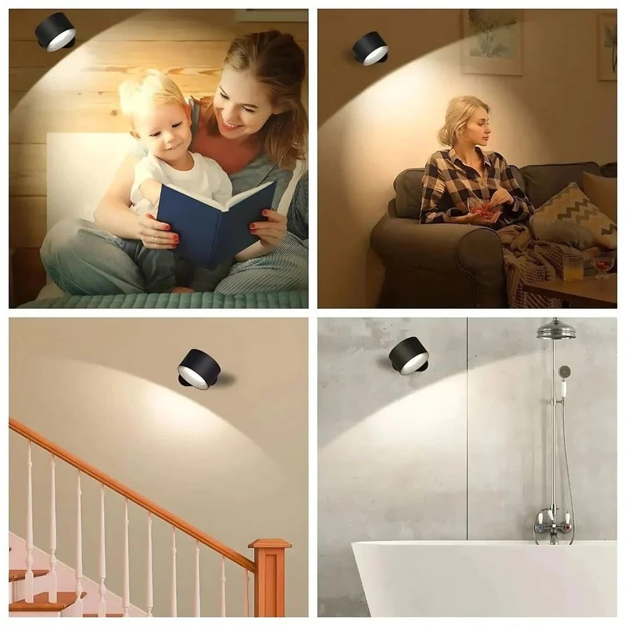 Rechargeable Wall Sconce with 360° Magnetic Mount and Wireless LED Lighting Outdoor - Image 16