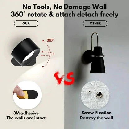 Rechargeable Wall Sconce with 360° Magnetic Mount and Wireless LED Lighting Outdoor - Image 6