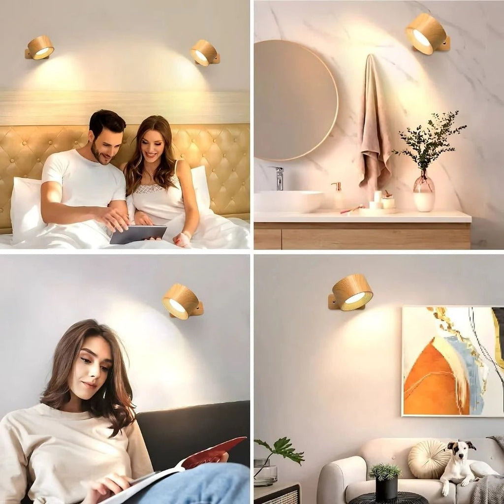 Rechargeable Wall Sconce with Modern Cordless LED Lighting and 360° Magnetic Rotation Lamp - Image 7
