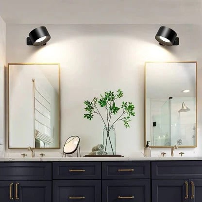 Rechargeable Wall Sconce with Modern Cordless LED Lighting and 360° Magnetic Rotation Lamp - Image 9