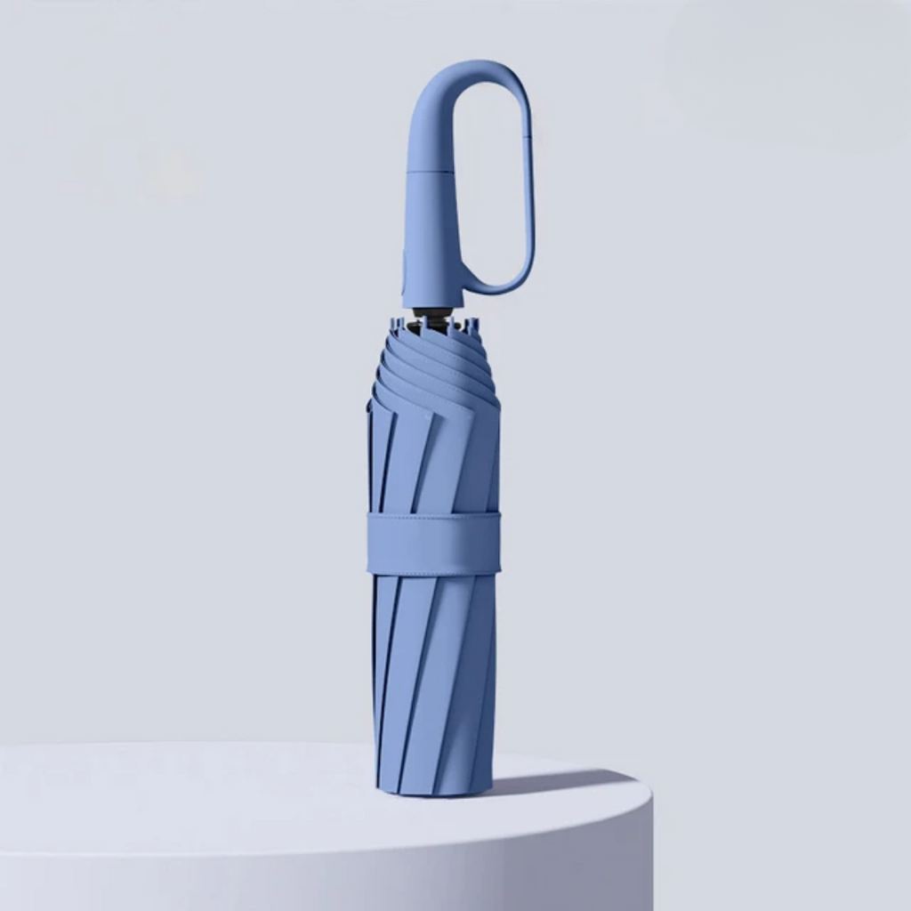 Repel Windproof Travel Umbrella with Automatic Reverse Folding and Compact Carabiner Handle - Image 2