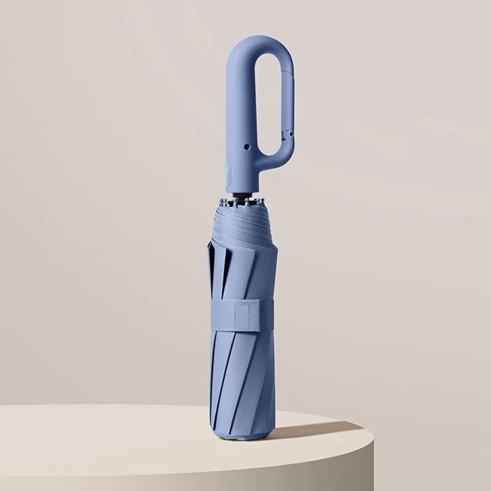 Repel Windproof Travel Umbrella with UV Blocker Compact Folding Design and Carabiner Clip - Image 4