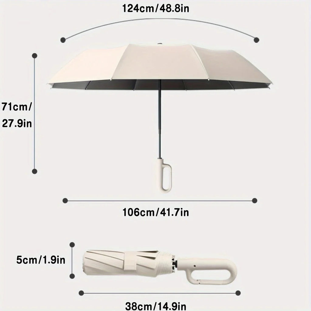 Repel Windproof Travel Umbrella with UV Blocker Compact Folding Design and Carabiner Clip - Image 7