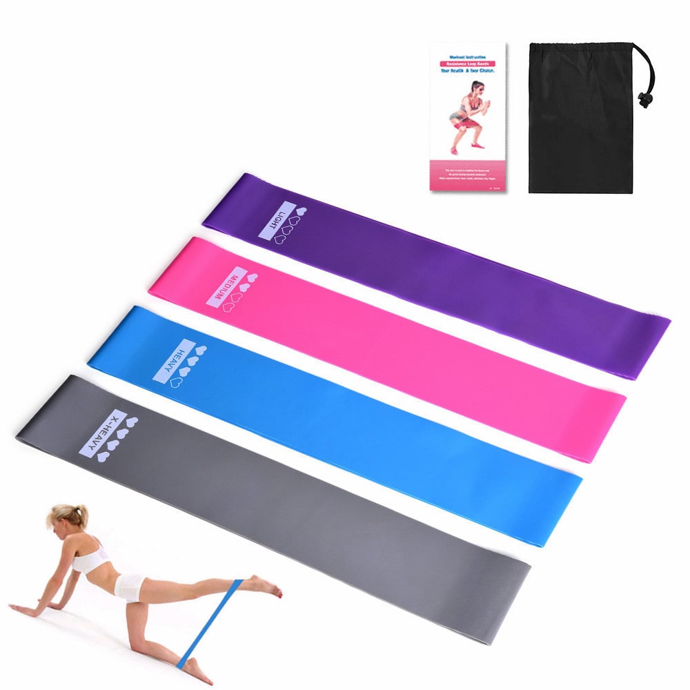 Resistance Bands and Exercise Stretch Workout Loop with Carrying Pouch for Home Training - Image 4