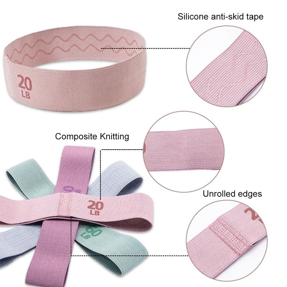 Resistance Loop Bands Glute Booty Fabric Non Slip Portable - Image 5