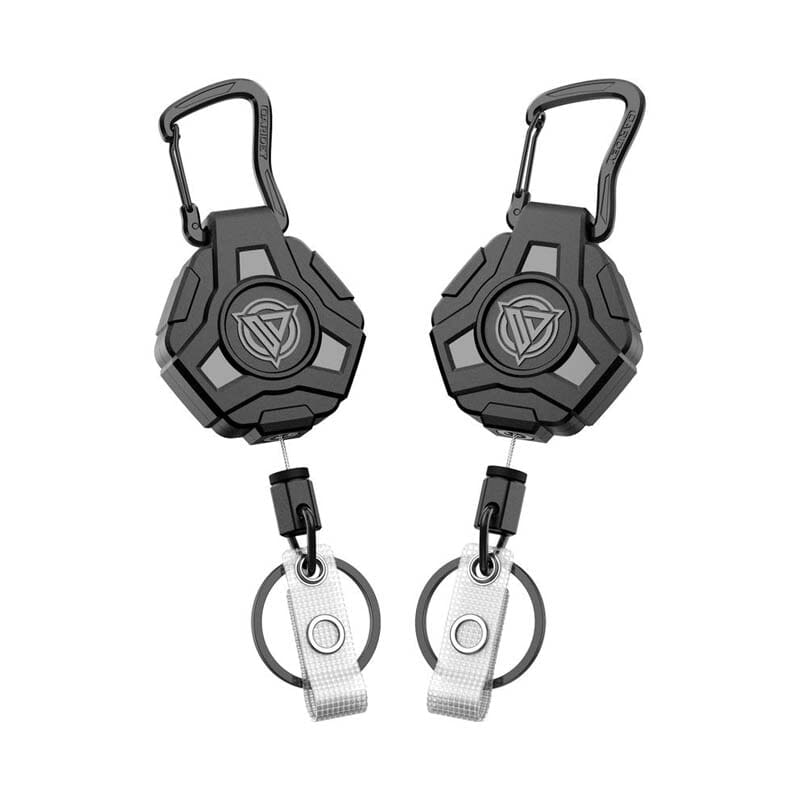 Retractable Key Chain with Carabiner and Heavy Duty Steel Wire Badge Holder Ring - Image 14