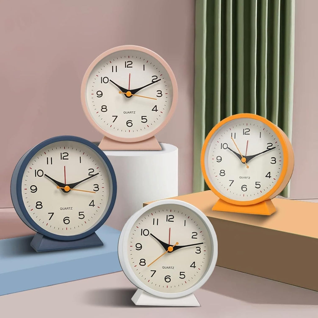 Retro Analog Alarm Clock with Non-Ticking Quartz Movement and Backlight for Bedroom or Desk - Image 2