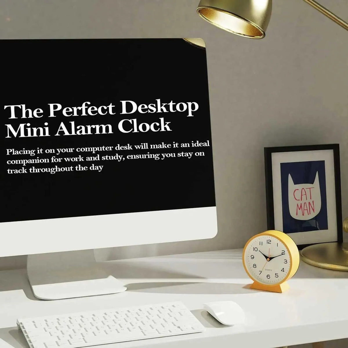 Retro Analog Alarm Clock with Non-Ticking Quartz Movement and Backlight for Bedroom or Desk - Image 3