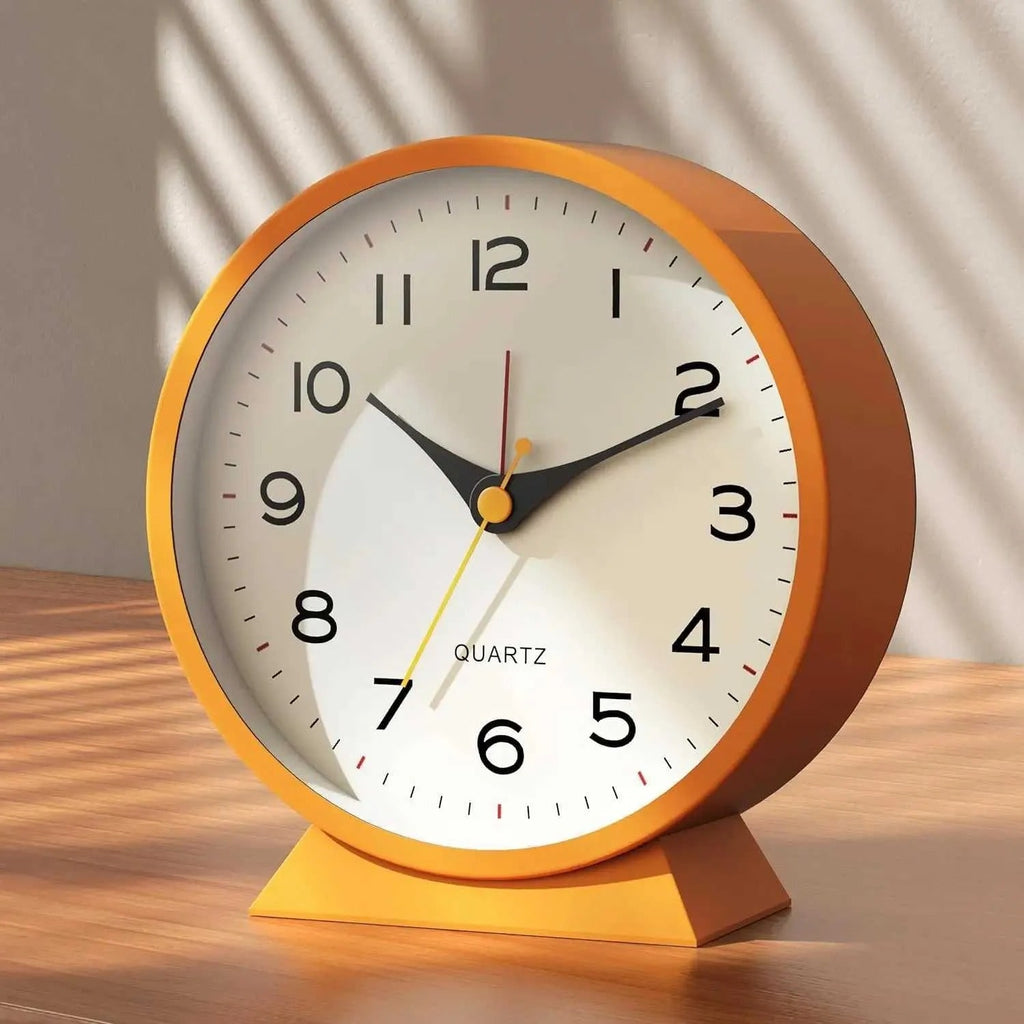Retro Analog Alarm Clock with Non-Ticking Quartz Movement and Backlight for Bedroom or Desk - Image 5