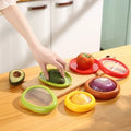 Reusable Food Savers with Silicone Stretch Lids to Reduce Waste and Cover Cut Produce - Image 1