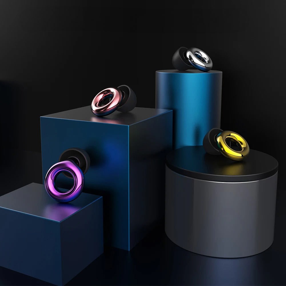 Reusable Noise Reducing Earplugs with Silicone Tips and Carrying Case Hearing Protection - Image 2