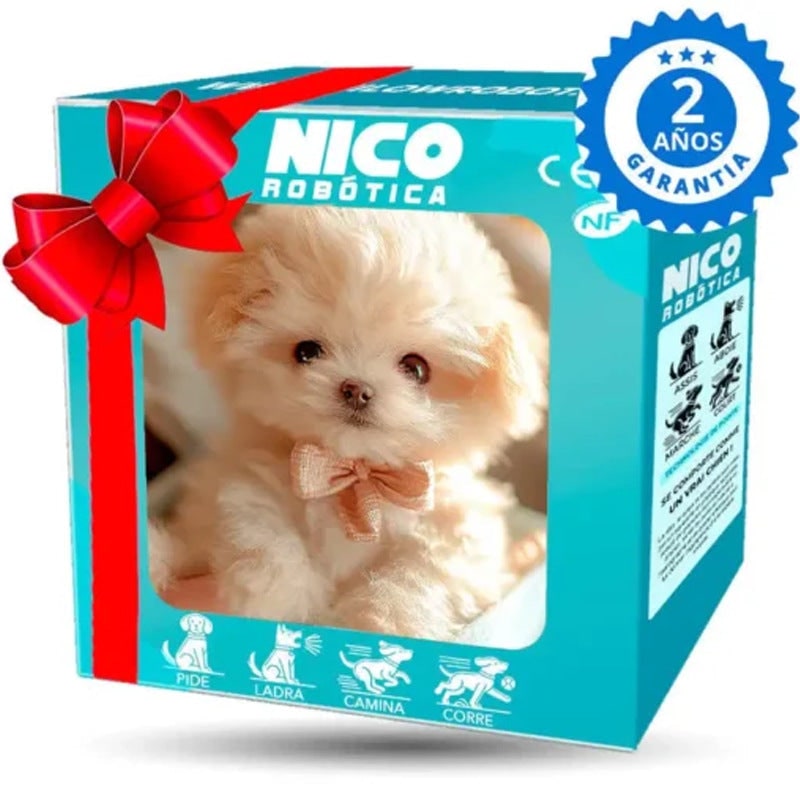 Robotic Toy Dog Interactive Puppy Plush Fluffy Bead Eyes Gift Electronic - Image 1