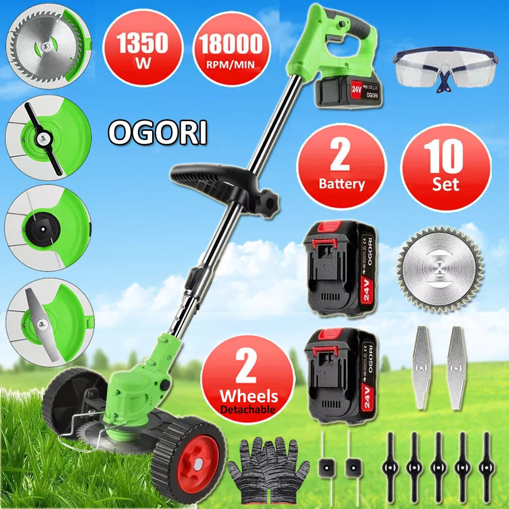 Adjustable Cordless Grass Trimmer for Garden Edges