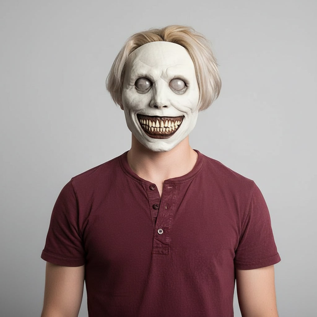 Scary Halloween Mask Creepy Latex Horror with LED and Adjustable Strap for Costume Party - Image 5