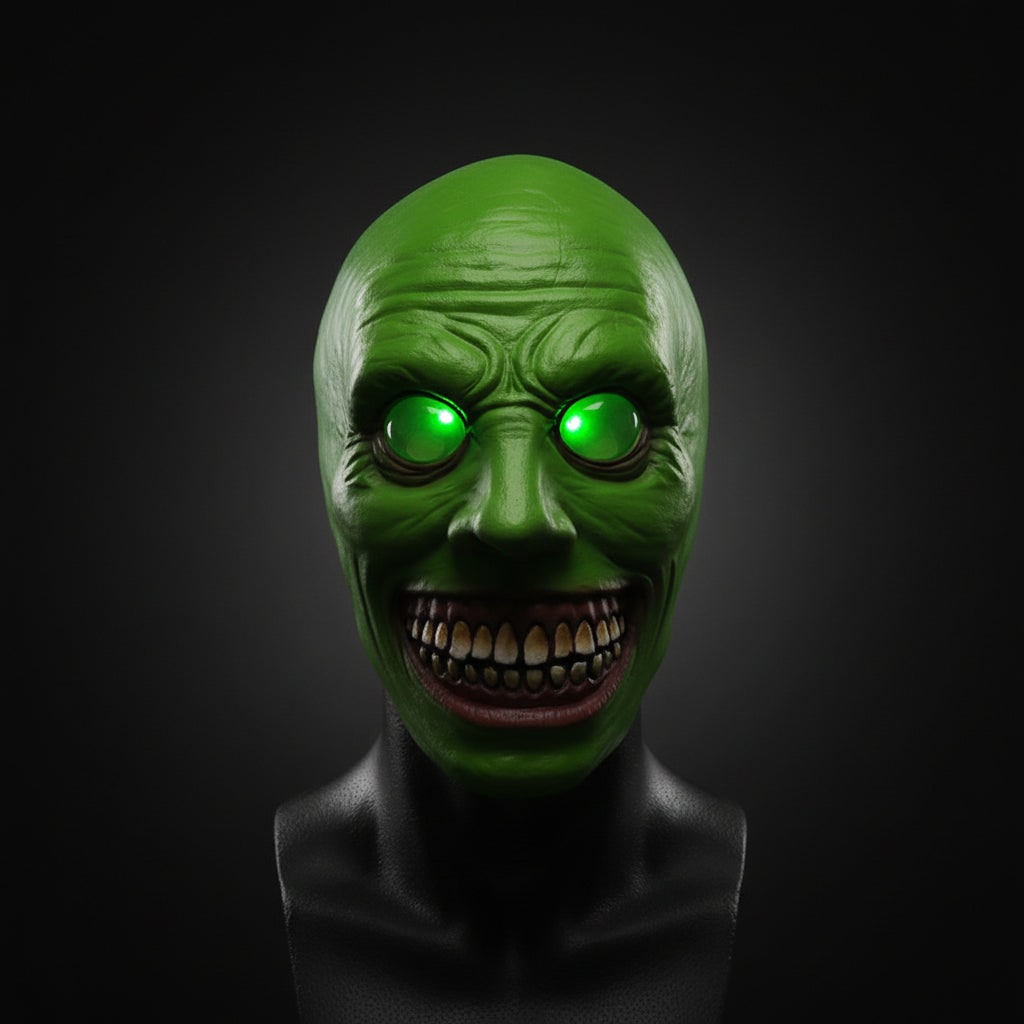 Scary Halloween Mask Creepy Latex Horror with LED and Adjustable Strap for Costume Party - Image 8
