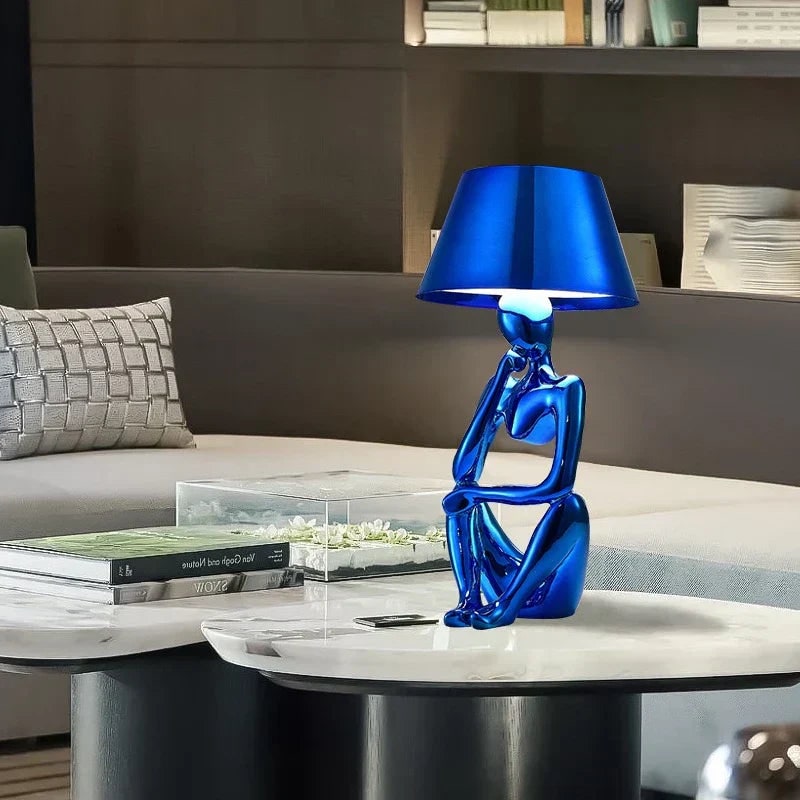 Sculpture Table Lamp Cordless Rechargeable with Modern Art Base and Ambient Lighting - Image 5