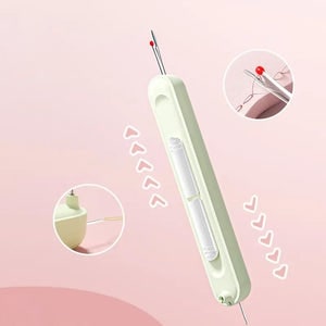 Seam Ripper and Stitch with Integrated Needle Threader Retractable Compact Sewing Tool Fabric - Image 2