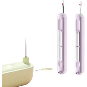 Seam Ripper and Stitch with Integrated Needle Threader Retractable Compact Sewing Tool Fabric - Image 8