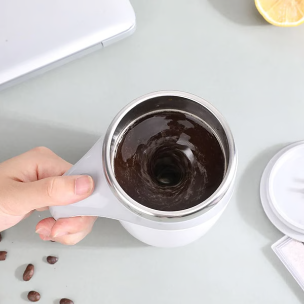 Self Stirring Coffee Cup and Mug with Automatic Magnetic Stirrer Stainless Steel Liner - Image 5