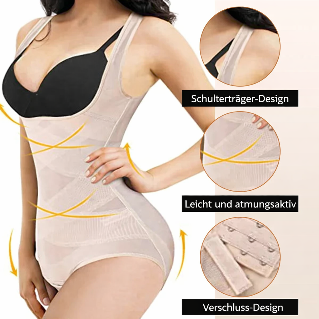 Shapewear Bodysuit Open Bust Sleeveless Mesh Breathable Body Shaping - Image 2