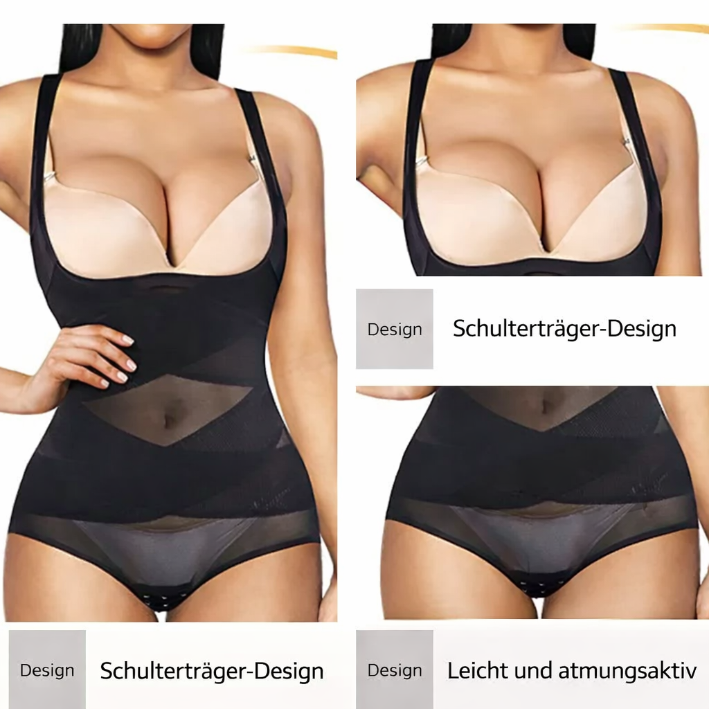 Shapewear Bodysuit Open Bust Sleeveless Mesh Breathable Body Shaping - Image 3