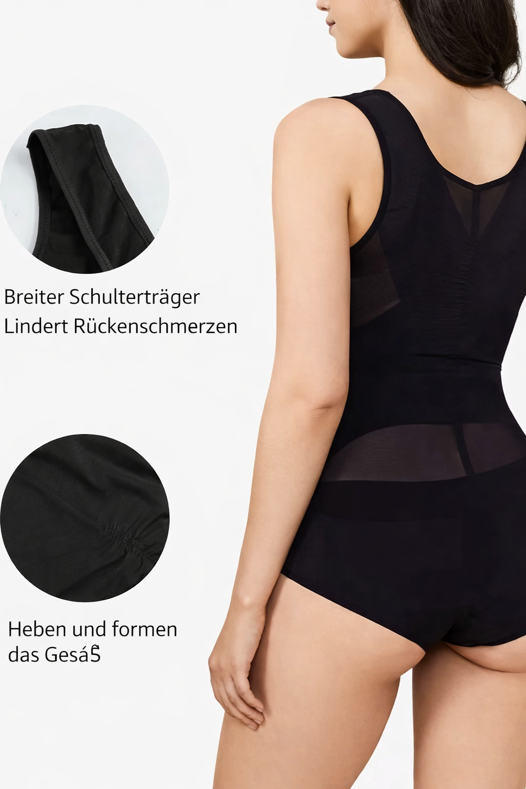 Shapewear Bodysuit Open Bust Sleeveless Mesh Breathable Body Shaping - Image 5