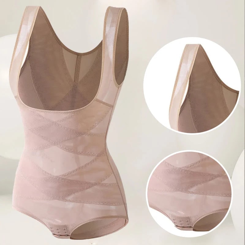 Shapewear Bodysuit Open Bust Sleeveless Mesh Breathable Body Shaping - Image 6