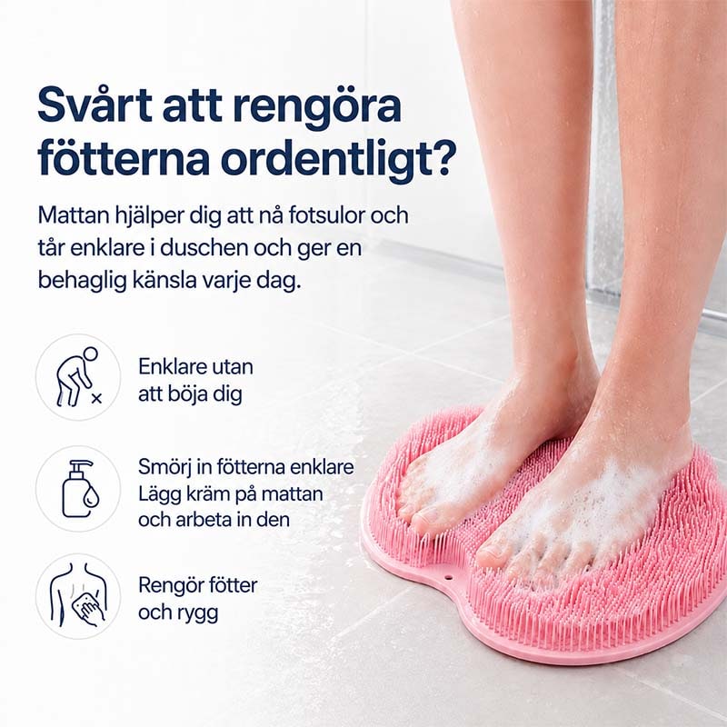 Shower Foot Scrubber and Brush with Silicone Bristles and Suction Cups for Floor Cleaner - Image 3