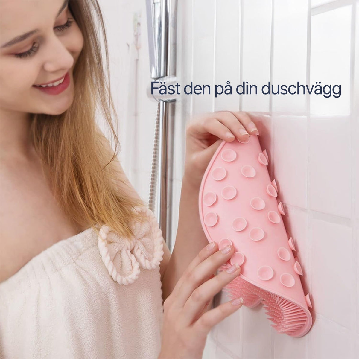 Shower Foot Scrubber and Brush with Silicone Bristles and Suction Cups for Floor Cleaner - Image 6