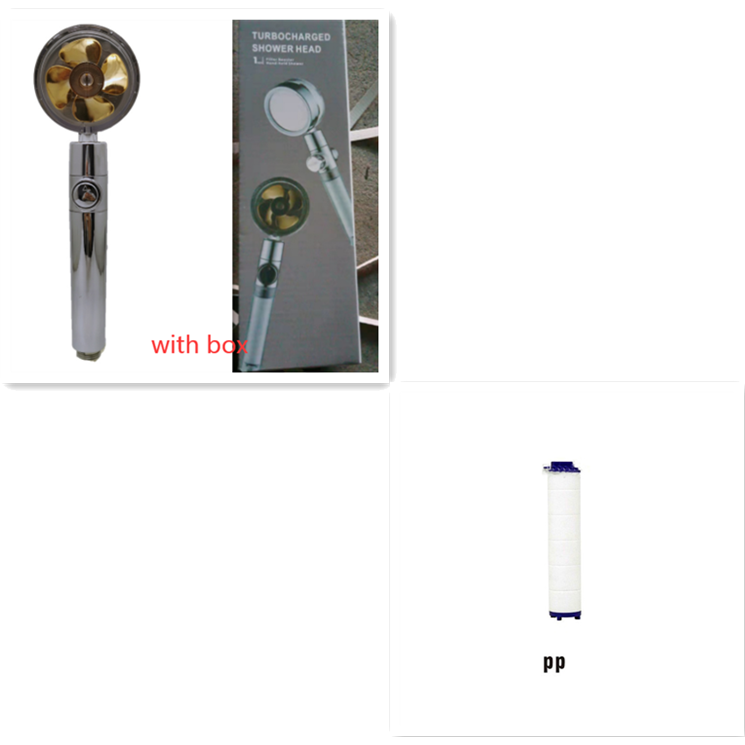Shower Head with Hard Water Filter High Pressure Propeller Fan and Pause Button Kdf 55 - Image 58