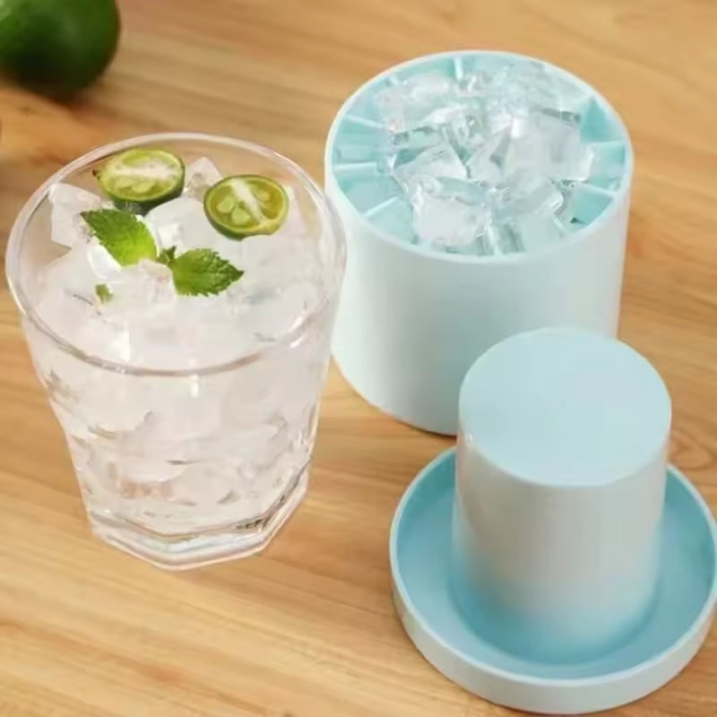 Silicone Ice Cube Maker Tray with Portable Squeezable Cup and Removable Lid - Image 11