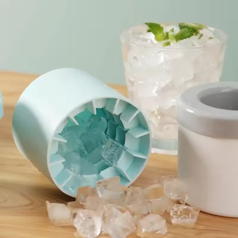 Silicone Ice Cube Maker Tray with Portable Squeezable Cup and Removable Lid - Image 12