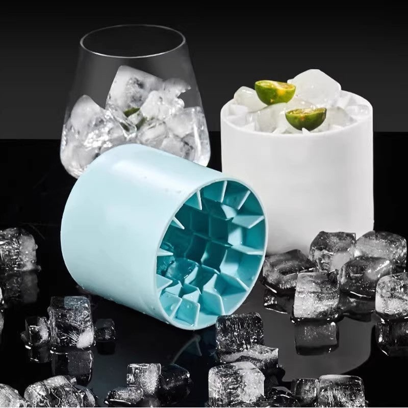 Silicone Ice Cube Maker Tray with Portable Squeezable Cup and Removable Lid - Image 8