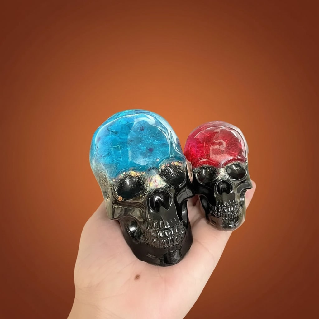 Silicone Molds for Resin and Candle Making with 3D Skull Design Set of 3 Sugar - Image 6